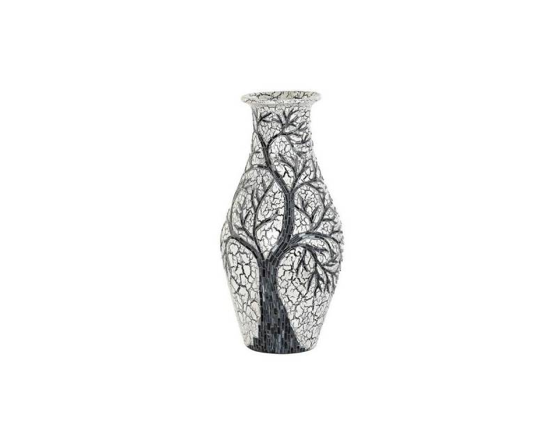 DKD Home Decor Dekovase Dkd home decor Vase DKD Home Decor Baum Glas Schwarz Terrakotta Weiß 2 von DKD Home Decor