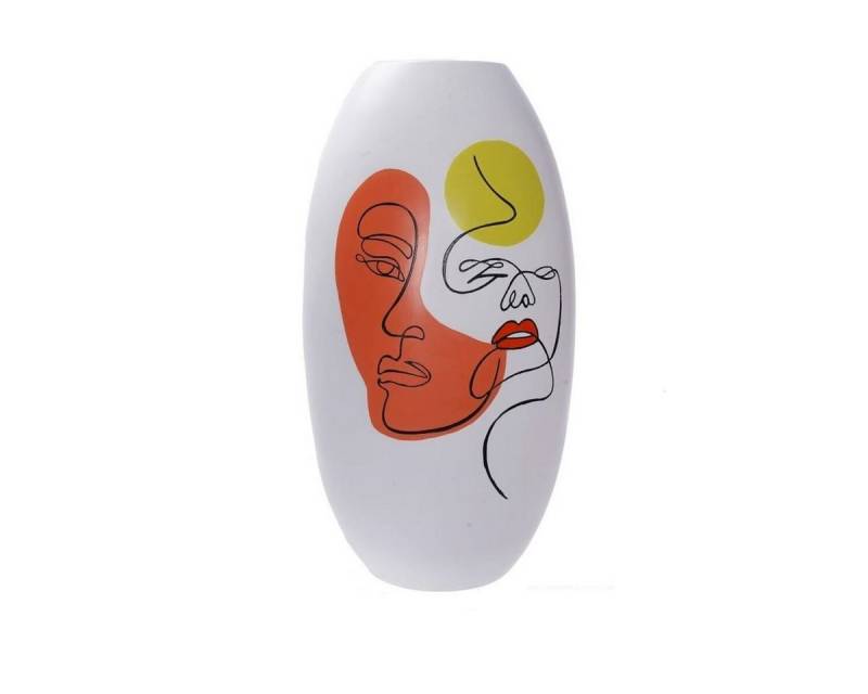 DKD Home Decor Dekovase Dkd home decor Vase DKD Home Decor Gesicht Weiß Harz Bunt 20,5 x 20,5 von DKD Home Decor