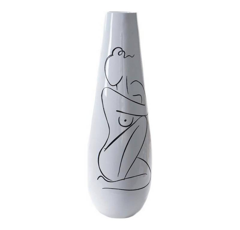 DKD Home Decor Dekovase Vase DKD Home Decor abstrakt Weiß Harz Moderne 315 x 315 x 955 cm von DKD Home Decor