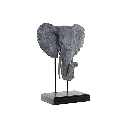 DKD Home Decor Elefant Schwarz Grau Metall Harz (40 x 28 x 56 cm) (Referenz: S3026853) von DKD Home Decor