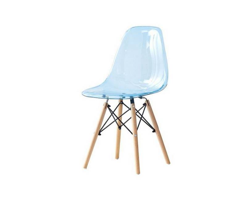 DKD Home Decor Esszimmerstuhl Esszimmerstuhl DKD Home Decor natürlich Blau PVC Birke (50 x 46 x 83 von DKD Home Decor