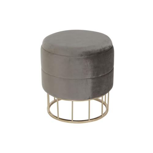 DKD Home Decor Fußstütze, Gold, Dunkelgrau, Polyester, Metall, 38 x 38 x 41 cm DKD Home Decor Fußstütze, Gold, Dunkelgrau, Polyester, Metall, 38 x 38 x 41 cm von DKD Home Decor
