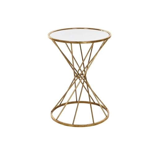 DKD Home Decor Gold Metall Spiegel 40 x 40 x 56 cm Beistelltisch, bunt, Estándar von DKD Home Decor