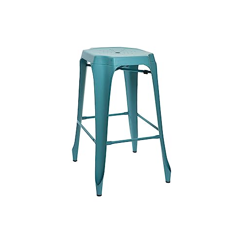 DKD Home Decor Hocker, Farbe: Blau, Standard von DKD Home Decor