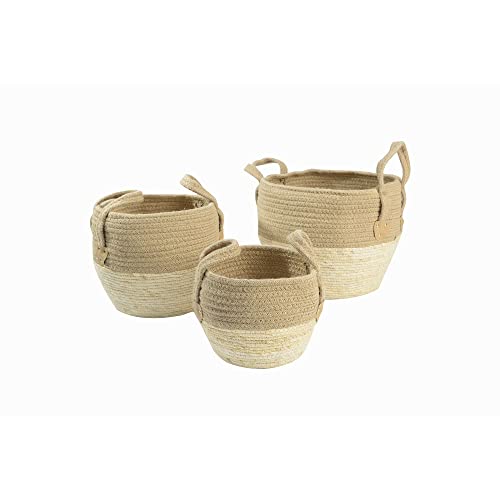 DKD Home Decor Jute Faser Cottage (3-teilig) (33 x 33 x 30 cm) (Referenz: S3018603) von DKD Home Decor