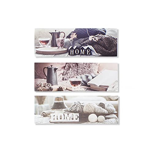 DKD Home Decor Leinwandbild aus MDF (3 Stück) (90 x 2 x 30 cm) (Referenz: S3018147) von DKD Home Decor