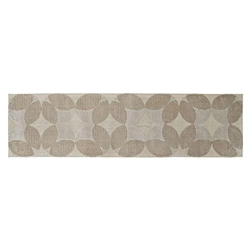 DKD Home Decor Matta Beige Polyester Cirklar (60 x 240 x 0,9 cm) von DKD Home Decor