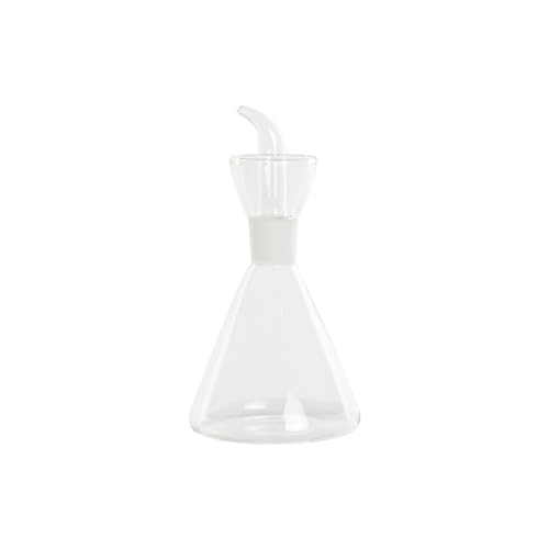 DKD Home Decor Ölflasche, transparent, Borosilikatglas, 500 ml, 11,5 x 11,5 x 22 cm von DKD Home Decor