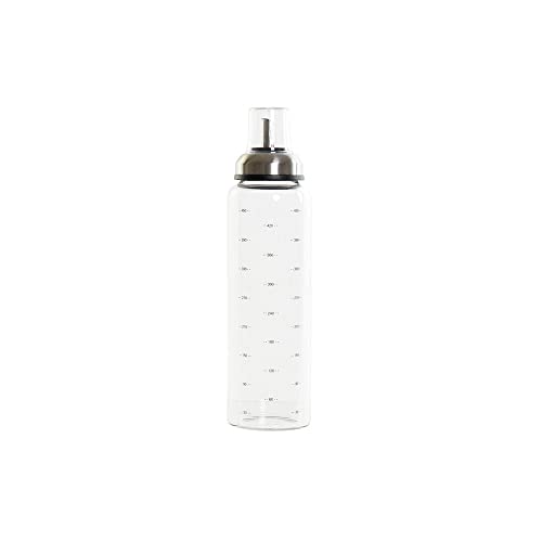 DKD Home Decor Ölflasche aus Edelstahl, transparent, 500 ml (6,5 x 6,5 x 24,5 cm) von DKD Home Decor