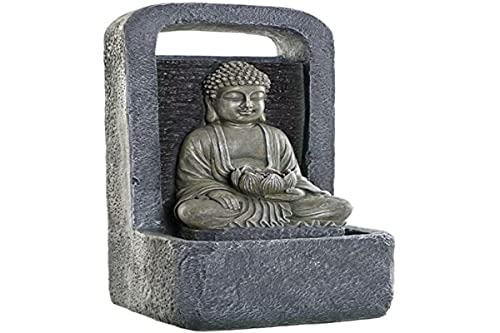 DKD Home Decor Gartenbrunnen Buddha aus Kunstharz, orientalisch, 31 x 26 x 61 cm von DKD Home Decor