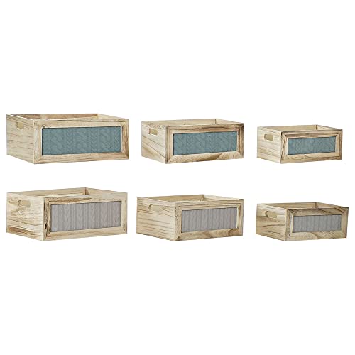 DKD Home Decor Polyester Modern Paulonia Holz (2 Stück) (3 Stück) (Referenz: S3018599), Estándar von DKD Home Decor