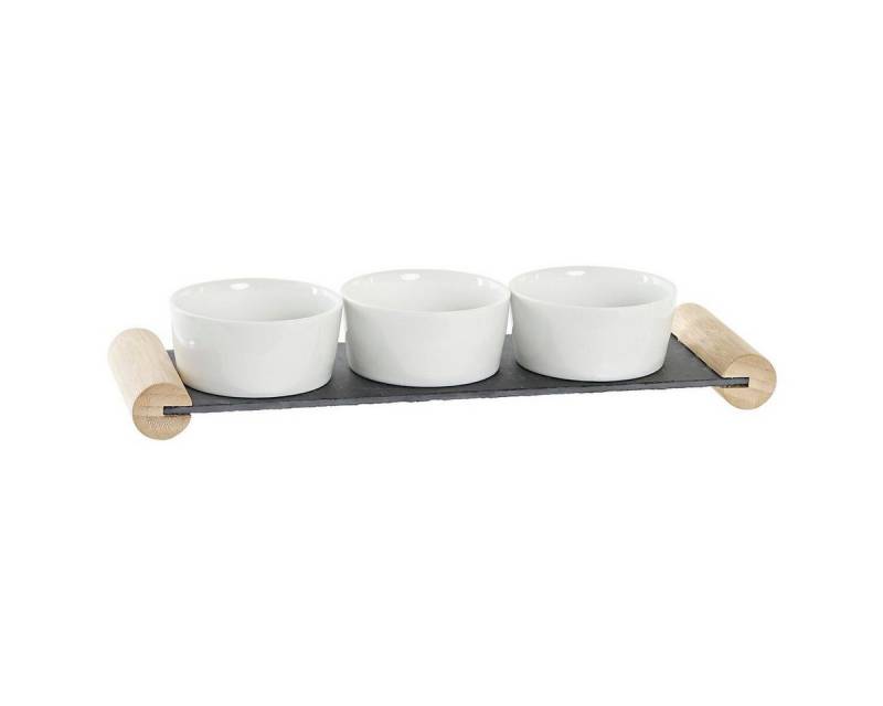 DKD Home Decor Servier-Set Tablett für Snacks DKD Home Decor 4-teilig Schwarz Tafel Weiß Steingut DKD Home Decor Servier-Set Tablett für Snacks DKD Home Decor 4-teilig Schwarz Tafel Weiß Steingut von DKD Home Decor