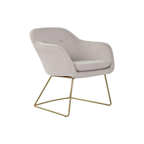 DKD Home Decor Beige Gold Metall 63 x 64 x 70 cm Sessel, Stoff, bunt, Estándar von DKD Home Decor