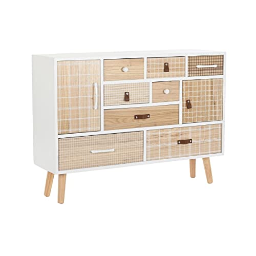 DKD Home Decor Sideboard, Paulonholz, weiß, Estándar von DKD Home Decor