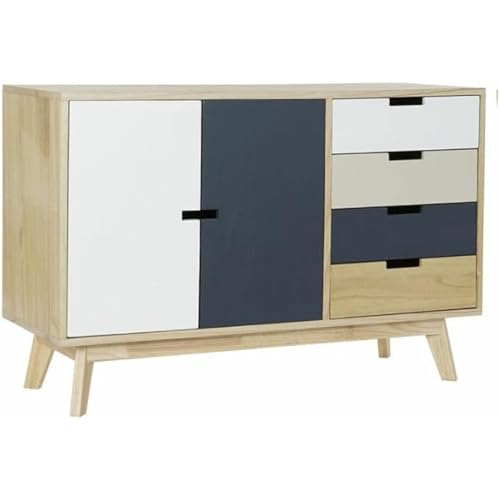 DKD Home Decor Sideboard, Paulownia, weiß, 100 x 35 x 65,5 cm von DKD Home Decor