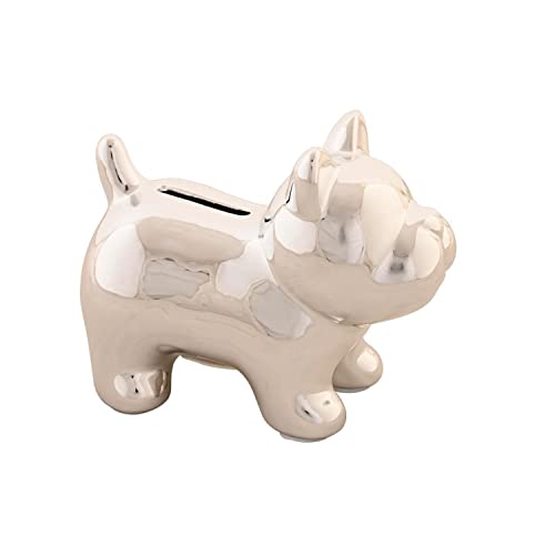 DKD Home Decor Sparschwein, Dolomit, Metallic Silber, Estándar von DKD Home Decor