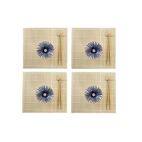 DKD Home Decor Sushi-Set, 14,5 x 14,5 x 31 cm, Blau/Weiß, orientalisches Steingut, 16 Stück, Marke EAN: 8424001940608 DKD Home Decor Sushi-Set, 14,5 x 14,5 x 31 cm, Blau/Weiß, orientalisches Steingut, 16 Stück, Marke EAN: 8424001940608 von DKD Home Decor