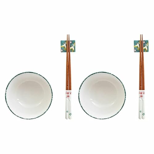 DKD Home Decor Sushi Set mit 6 Porzellan, Holz, 25 x 25 x 6,5 cm, grün, Kunststoff von DKD Home Decor