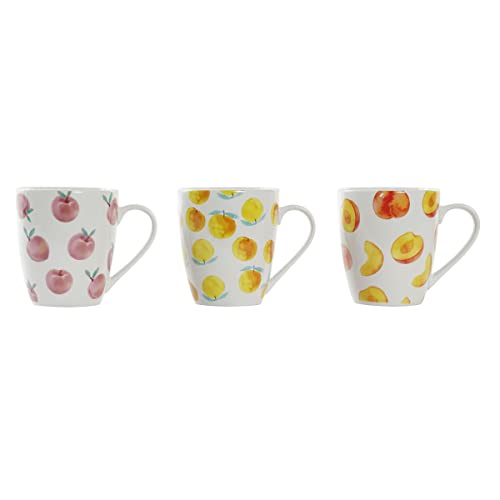 DKD Home Decor Tasse, Weiß, Rot, Orange, Estándar von DKD Home Decor