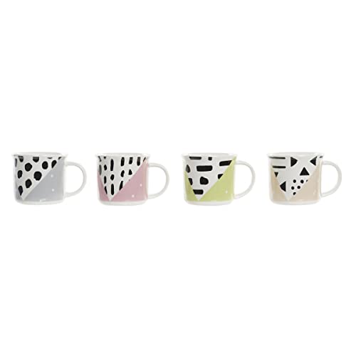 DKD Home Decor Tasse, steinzeug, blau,rosa, Estándar von DKD Home Decor