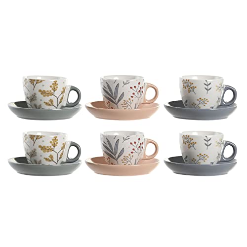 DKD Home Decor Tassen-Set mit Untertassen, Estándar von DKD Home Decor