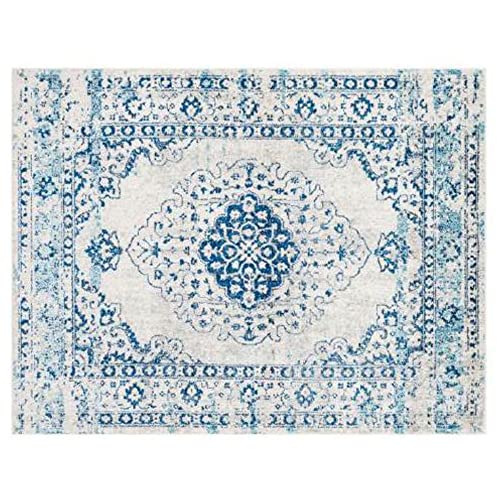 DKD Home Decor Teppich, Baumwolle, Chenille, 120 x 180 x 1 cm, Blau von DKD Home Decor