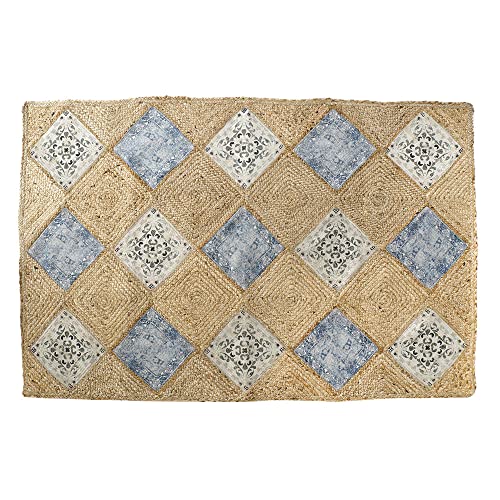 DKD Home Decor Teppich Mehrfarbig Jute Chenille (120 x 190 x 0,5 cm) (Referenz: S3027150) von DKD Home Decor