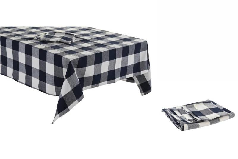 DKD Home Decor Tischdecke Dkd home decor Tischdecke und Servietten DKD Home Decor Blau Baumwolle von DKD Home Decor