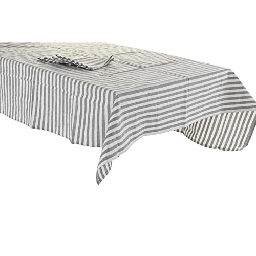 DKD Home Decor Tischdecke und Servietten 150 x 150 x 0,5 cm Grau Weiß Grün von DKD Home Decor