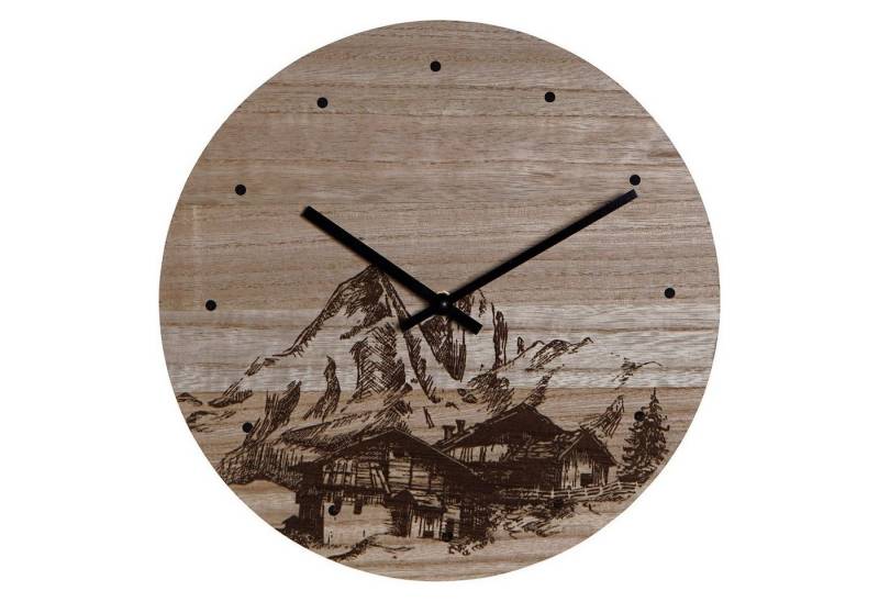 DKD Home Decor Uhr Wanduhr DKD Home Decor Berg Holz MDF 30 x 30 x 15 cm von DKD Home Decor