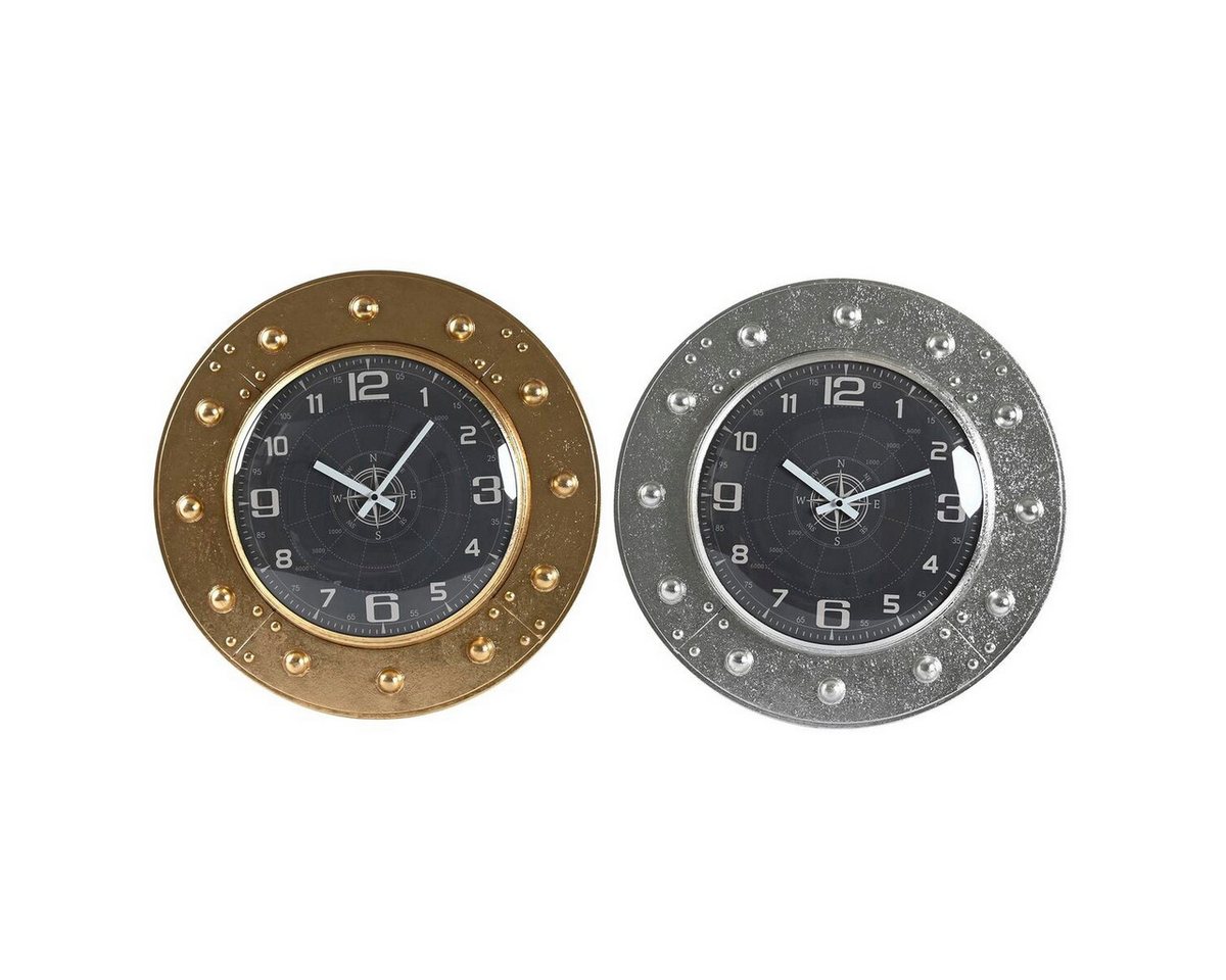 DKD Home Decor Uhr Wanduhr DKD Home Decor Glas Silberfarben Schwarz Golden Eisen 48,5 x 6 DKD Home Decor Uhr Wanduhr DKD Home Decor Glas Silberfarben Schwarz Golden Eisen 48,5 x 6 von DKD Home Decor