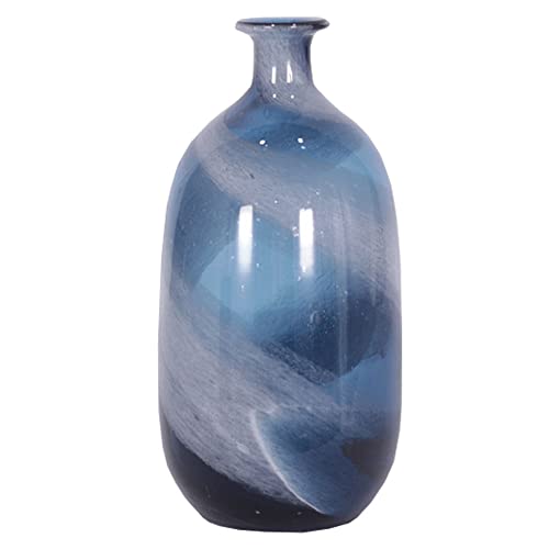 DKD Home Decor Vase, Glas, modern, Blau, 19 x 19 x 40 cm von DKD Home Decor