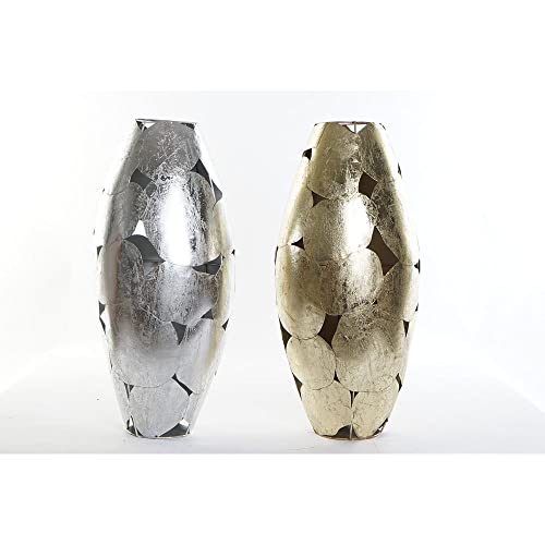 DKD Home Decor Vase Modern Metall (32 x 32 x 66 cm) (2 Stück) (Referenz: S3020424) von DKD Home Decor