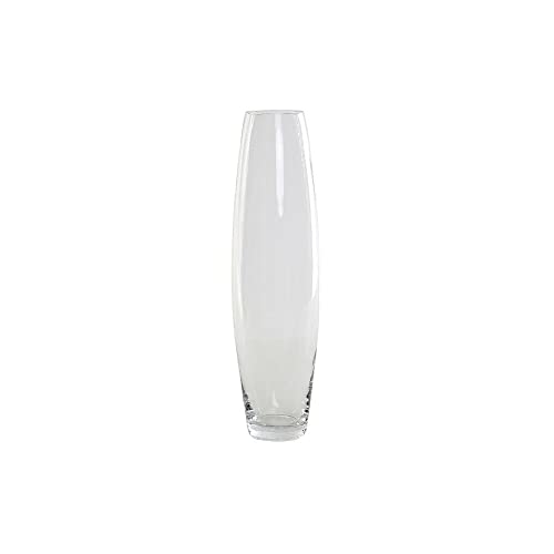 DKD Home Decor Vase aus Glas, transparent, 10 x 10 x 40 cm von DKD Home Decor