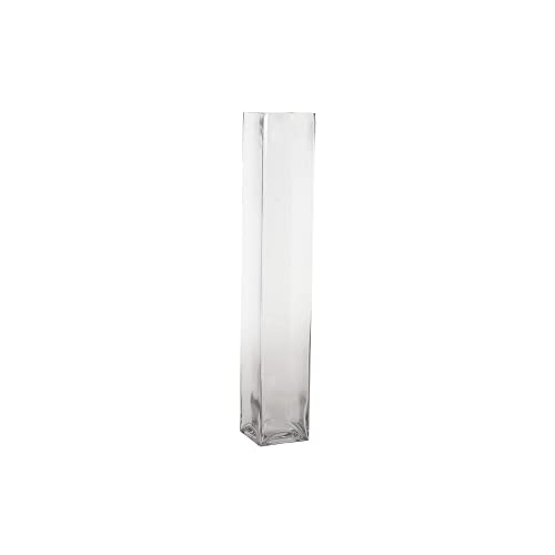DKD Home Decor Vase aus Glas, transparent, 10 x 10 x 60 cm von DKD Home Decor