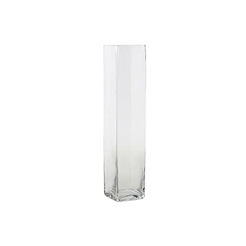 DKD Home Decor Vase aus transparentem Glas (10,5 x 10,5 x 50,5 cm) (Ø 10,5 cm) von DKD Home Decor