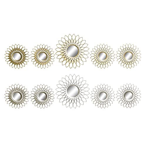 DKD Home Decor Wandspiegel-Set aus Champagner, goldenes Polypropylen, 2 Stück, 35 x 2 x 35 cm, Referenz: S3019154 DKD Home Decor Wandspiegel-Set aus Champagner, goldenes Polypropylen, 2 Stück, 35 x 2 x 35 cm, Referenz: S3019154 von DKD Home Decor