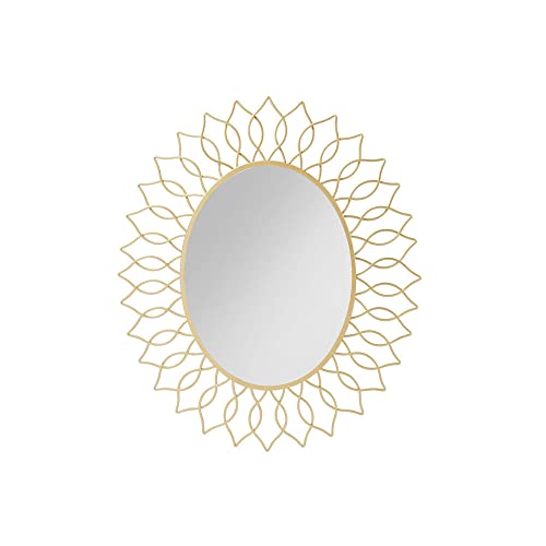 DKD Home Decor Wandspiegel aus vergoldetem Metall (75 x 2 x 83 cm) (Referenz: S3022345) von DKD Home Decor
