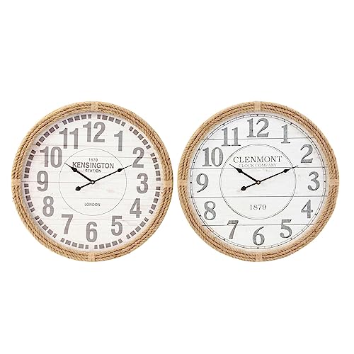 DKD Home Decor Wanduhr, Farbe: Mehrfarbig, Standard von DKD Home Decor