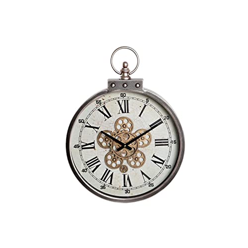 DKD Home Decor Wanduhr, Eisenkristall, Gold, Grau, Schwarz, Estándar von DKD Home Decor