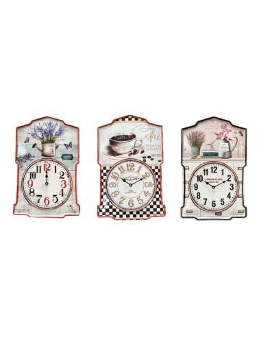 DKD Home Decor Wanduhr Eisen (30 x 4 x 56 cm) (3 Stück) von DKD Home Decor