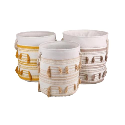 DKD Home Decor körbe Set, Polyester Baumwolle Holz, Estándar von DKD Home Decor