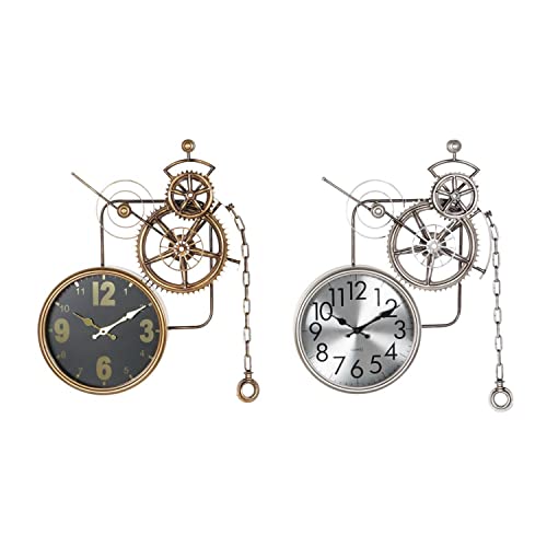 DKD Home Decor wanduhr, Silber, Gold, Estándar von DKD Home Decor