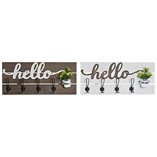 DKD Wandgarderobe Home Decor Hello Metall (2 Stück) (65 x 10 x 29 cm) von DKD Home Decor
