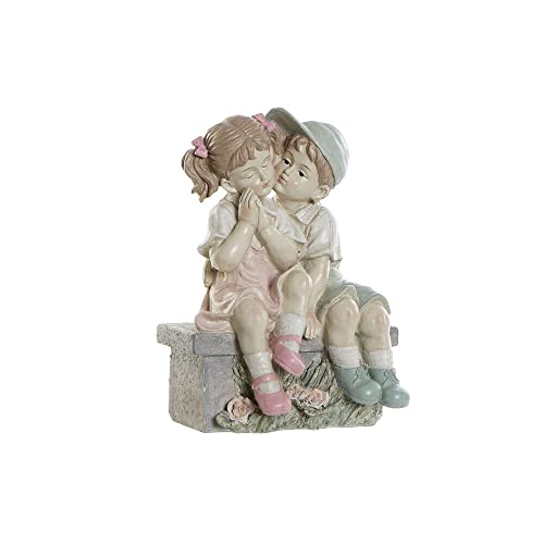 DKD Home Decor Dekorative Figur der Marke Blau Rosa Harz Kinder (27 x 17,5 x 34,5 cm) (Referenz: S3019824) von DKD Home Decor