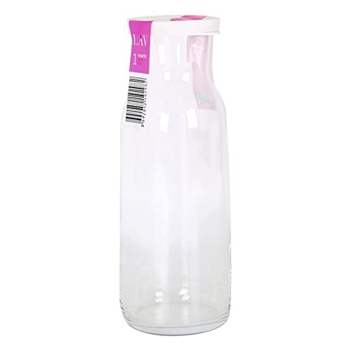 LAV Fonte Deco Glasflasche, transparent, 1,2 l von DKD Home Decor