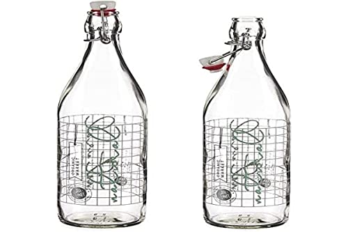 DKD Home Decor Transparente Trinkflasche aus Kunststoff (1000 ml) von DKD Home Decor