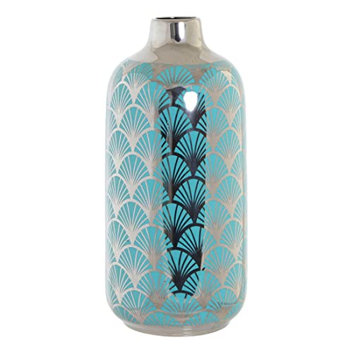 DKD Home Decor Orientalische Vase aus Porzellan, Türkis, 15 x 15 x 41,5 cm (Referenz: S3015271) von DKD Home Decor