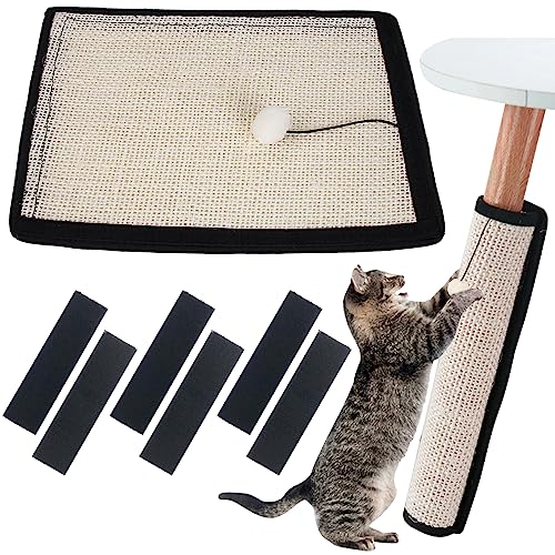 DKDDSSS Kratzmatte Katze, Katzenkratzmatte Sisal, Kratzmatte Kratzschutz Sofa, Sisal Kratzteppich, Sofaschutz Katze, Kratzpad für Katzen für Sofas Kratzmöbel (40 * 29cm) von DKDDSSS