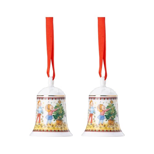 DKG utils 2 x Porzellanglocke 2024 Weihnachtsglocke #02250-722829-27920 von DKG utils